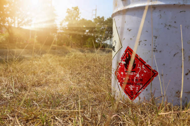 Old Chemical tanks and dead grass in nature"n Old Chemical tanks and dead grass in nature"n